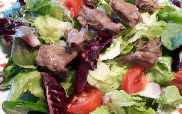 Petite salade tiède de langues d'agneau