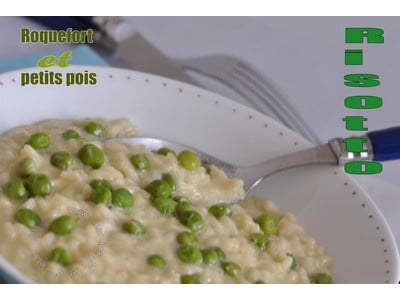 Risotto au roquefort et petits pois