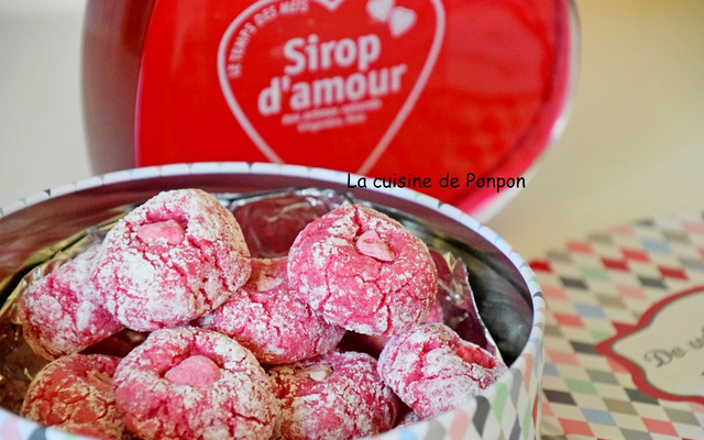 Amaretti à la rose et sirop d'amour