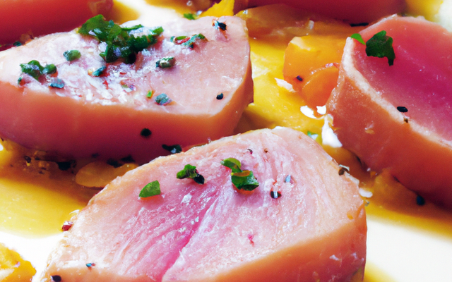 Pêches au thon sucrées-salées