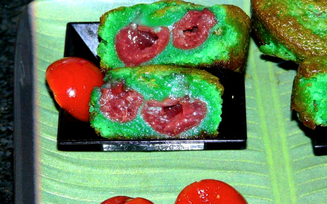 Moelleux pistache cerises