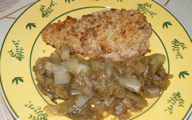 Escalopes de veau au roquefort et aux noix