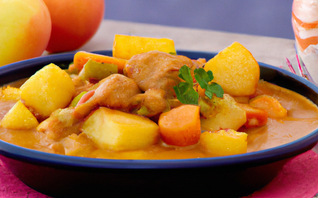 Curry de porc au cidre et aux pommes reinettes