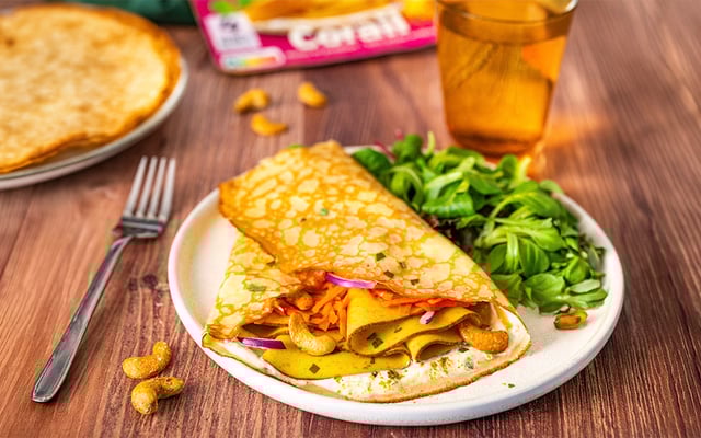 Crêpe froment végétarienne curry cumin