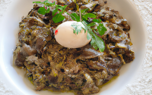 Tartare de cépes aux œufs d'escargots