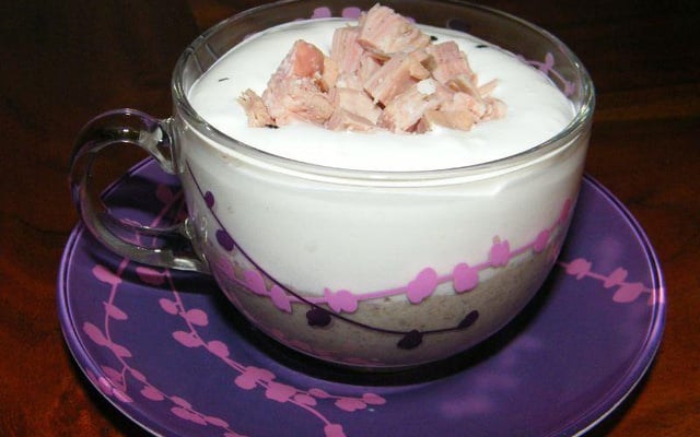 Cappuccino de petits champignons de Paris