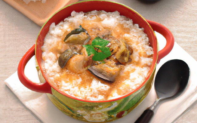 Potage aux abalones et au riz