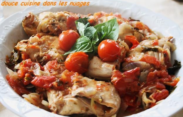 Lapin aux Tomates et Basilic