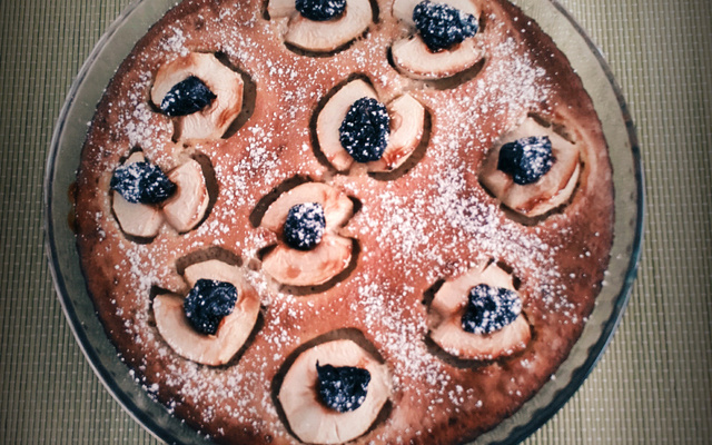 Tarte d'automne pommes pruneaux