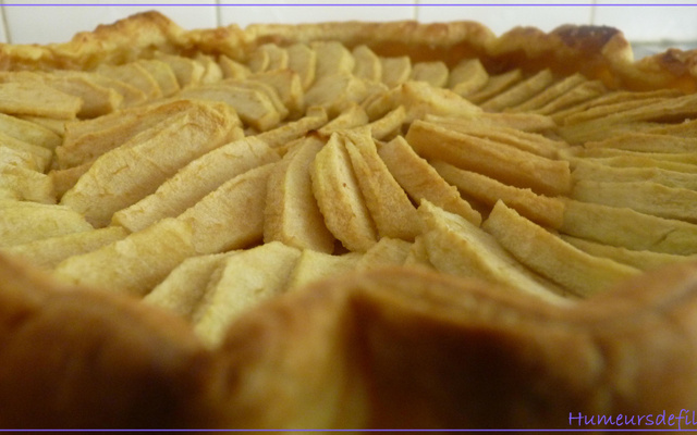 Tarte aux pommes et à la crème pâtissière au carambar