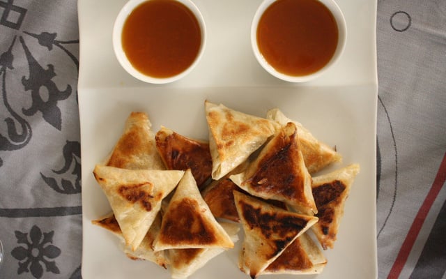 Samoussa de canard à l'orange