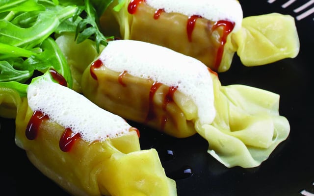 Bonbons de pâtes au foie gras