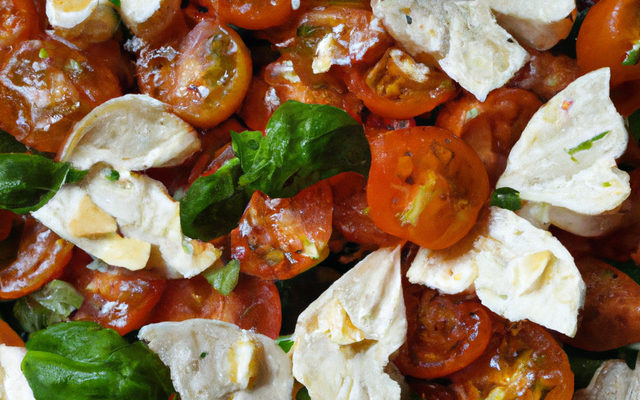 Farfalle tomate chèvre basilic