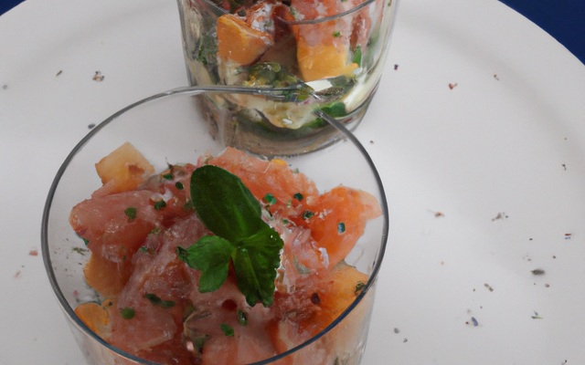 Verrine de tartare aux 2 saumons