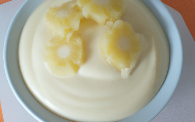 Crème originale à la vanille et ananas, légèrement relevée à l'ail