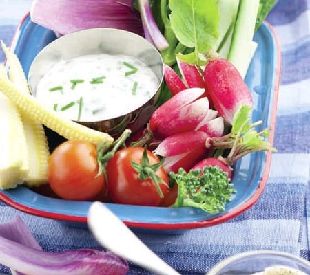 Dip et légumes