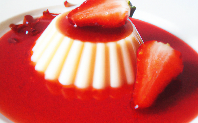 Panna cotta et gélifié de fraise Gariguette Label Rouge