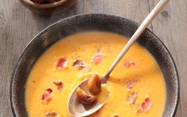 Velouté de maïs et courge butternut