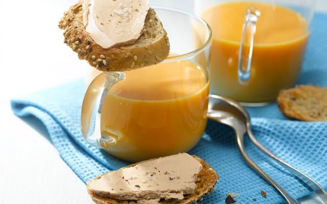 Velouté crémé au potiron au Fleuron de Canard