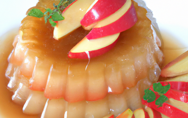 Aspic de pommes au caramel au beurre salé