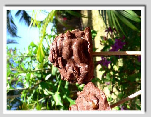 Sucette glacée chocolat abricot
