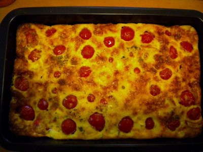 Clafoutis tomates cerise et feta