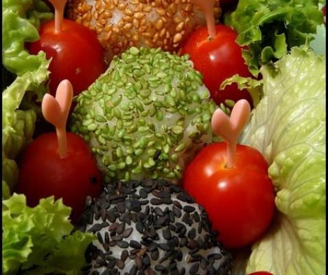 Rice balls aux trois sésames