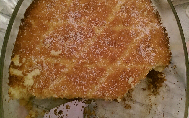 Basboussa, pâtisserie orientale semoule et noix de coco