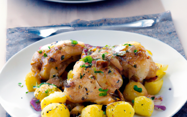 Chapon aux patates douces