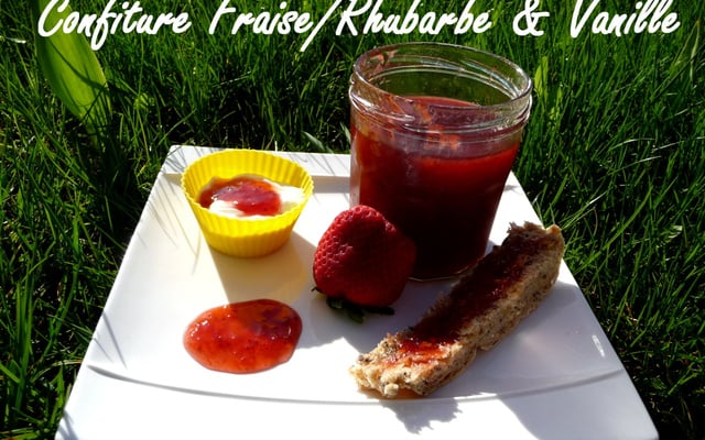 Confiture rhubarbe/fraise & vanille au Cooking Chef
