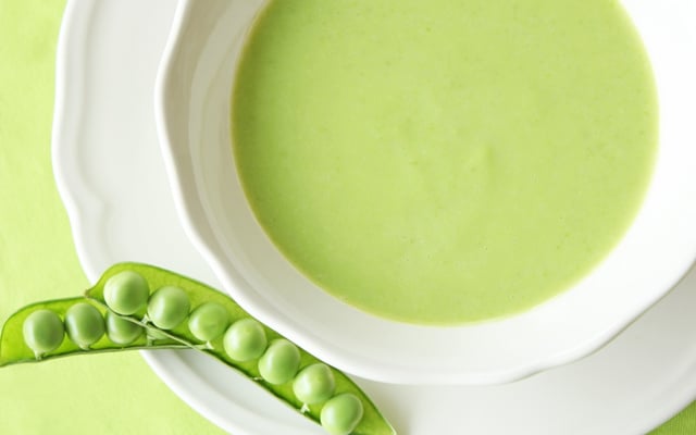 Soupe glacée aux Cosses de Petits Pois