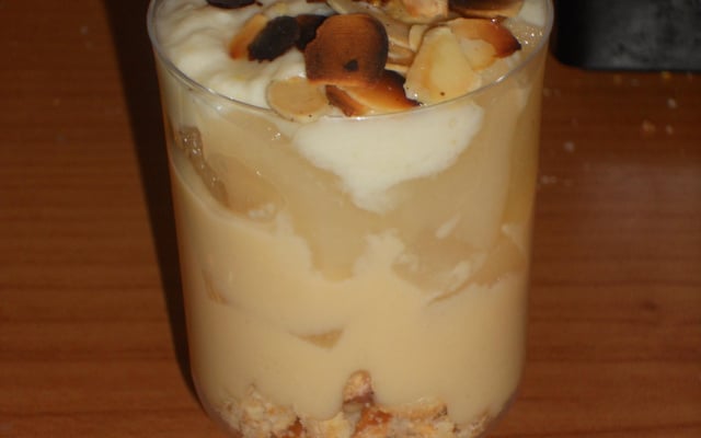 Verrine frangipane et poires acidulée