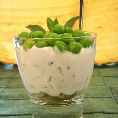 Verrine de concombre mentholé aux deux cosses