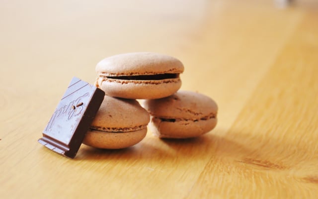 Les véritables macarons au chocolat
