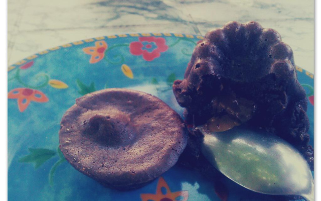 Coulant au chocolat au lait et chocolat pâtissier