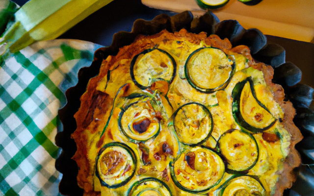 Tarte chaude courgettes Morteau