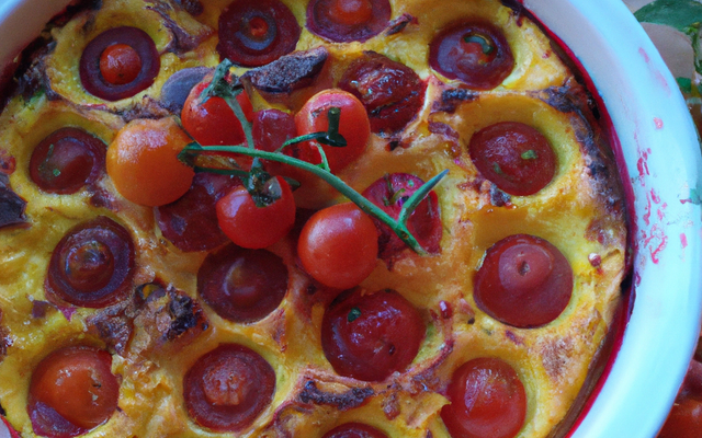 Clafoutis au tomate cerise