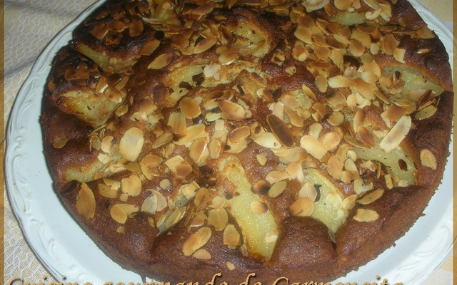 Gâteau fondant poires & amandes