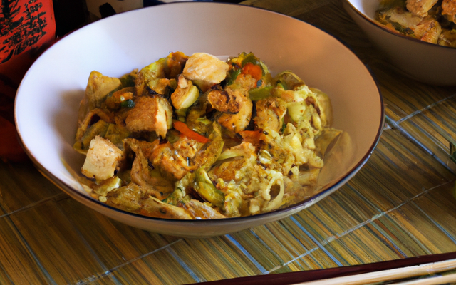 Nouilles chinoises au poulet traditionnelles