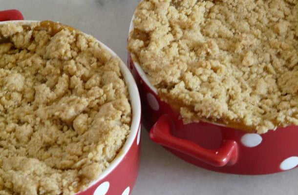 Crumble pomme amandes et compote