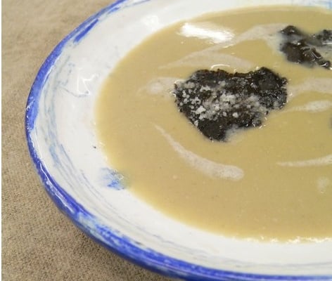 Crème d'artichauts, parfums de truffes