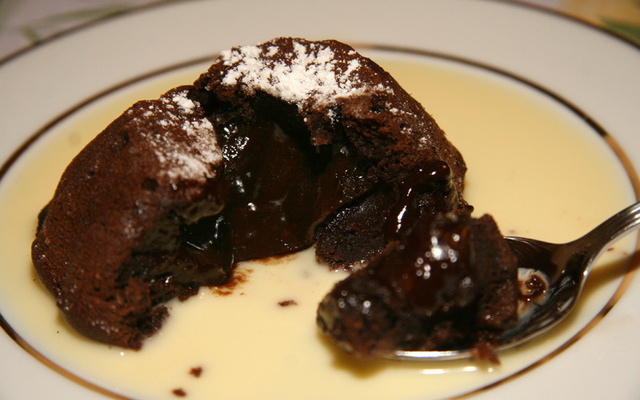 Coulant au chocolat aux griottines de Fougerolles