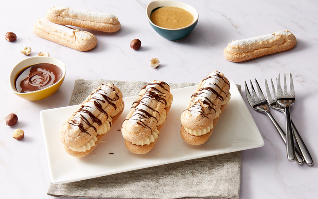 Biscuits cuillère façon éclair au praliné