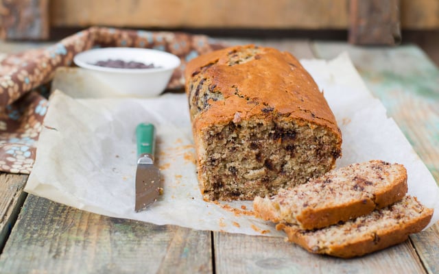 Cake à la banane et aux pépites de chocolat