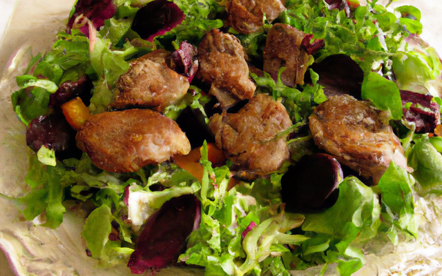 Fritons de canard en salade