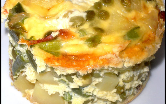 Les petits flans de légumes aux lardons & pommes de terre