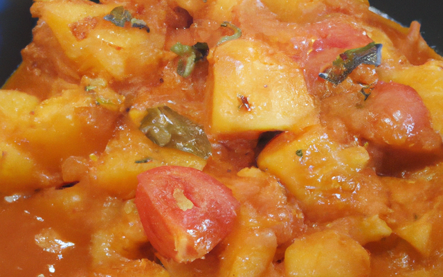Curry de pommes de terre aux tomates