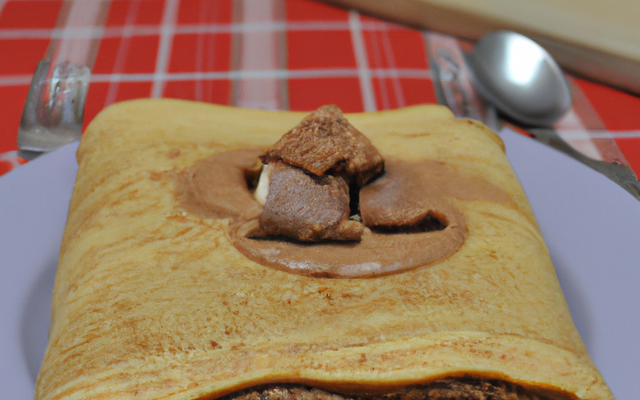 Bûche de crêpes à la crème de marrons