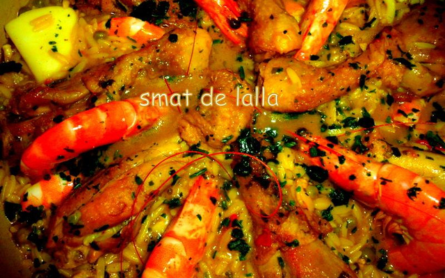 Paëlla aux langues d'oiseaux