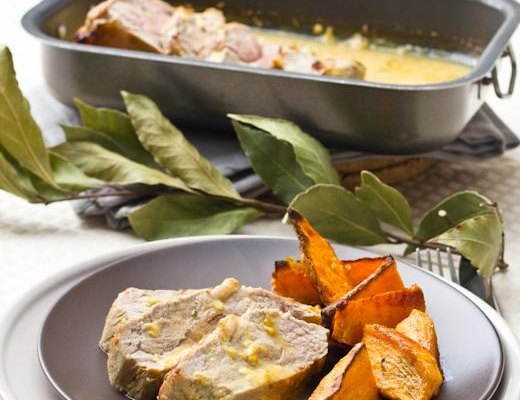 Jarret de veau braisé à la Moutarde et au miel